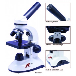 High Power Monocular Biological Microscope LED Illumination